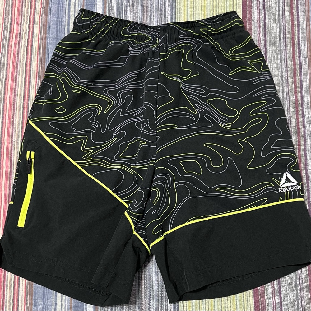 Reebok Gray and Black Athletic Shorts